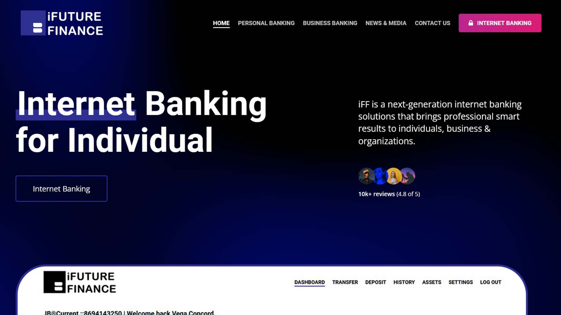 Internet Banking Website Template 01